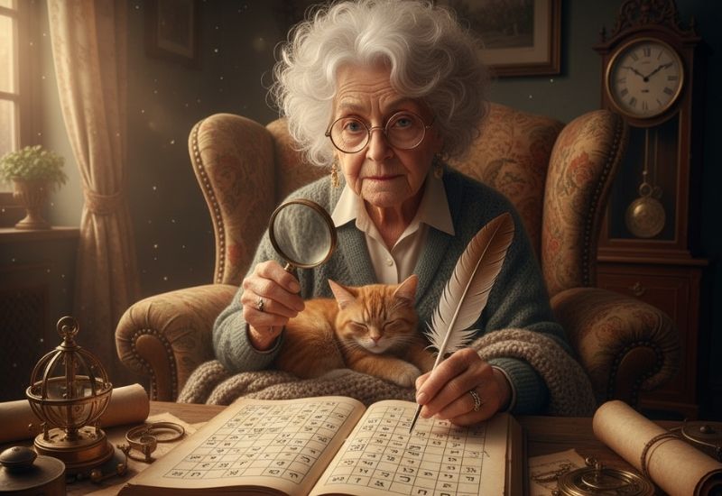 אישה זקנה נותנת טיפים לפתרון תשבצים עם טכניקה מדהימה