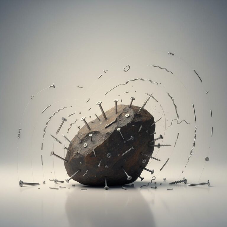 גוש מגנטי כהה על רקע לבן