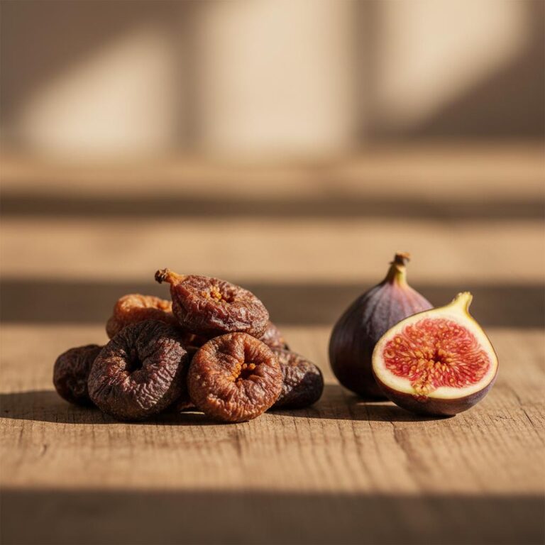 גוש תאנים מיובשות ותאנה בשלה