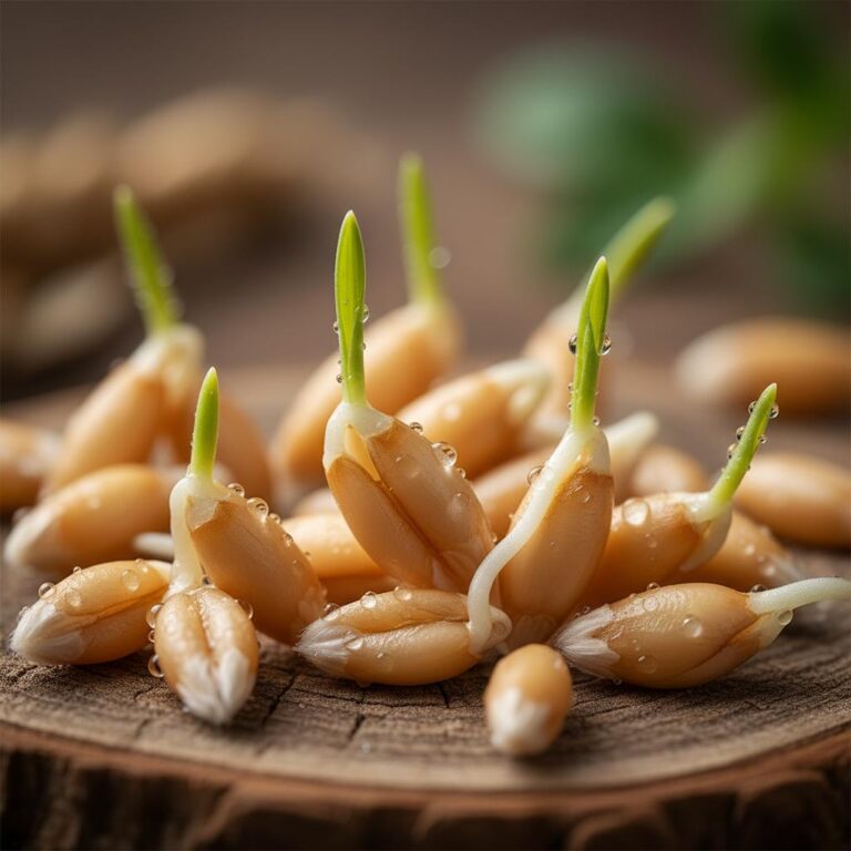 ערימה קטנה של נבטי דגנים ירוקים