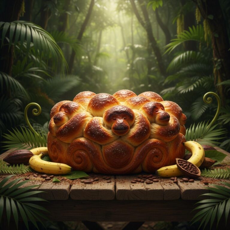 לחם בצורת דמויות קופים מחוברות