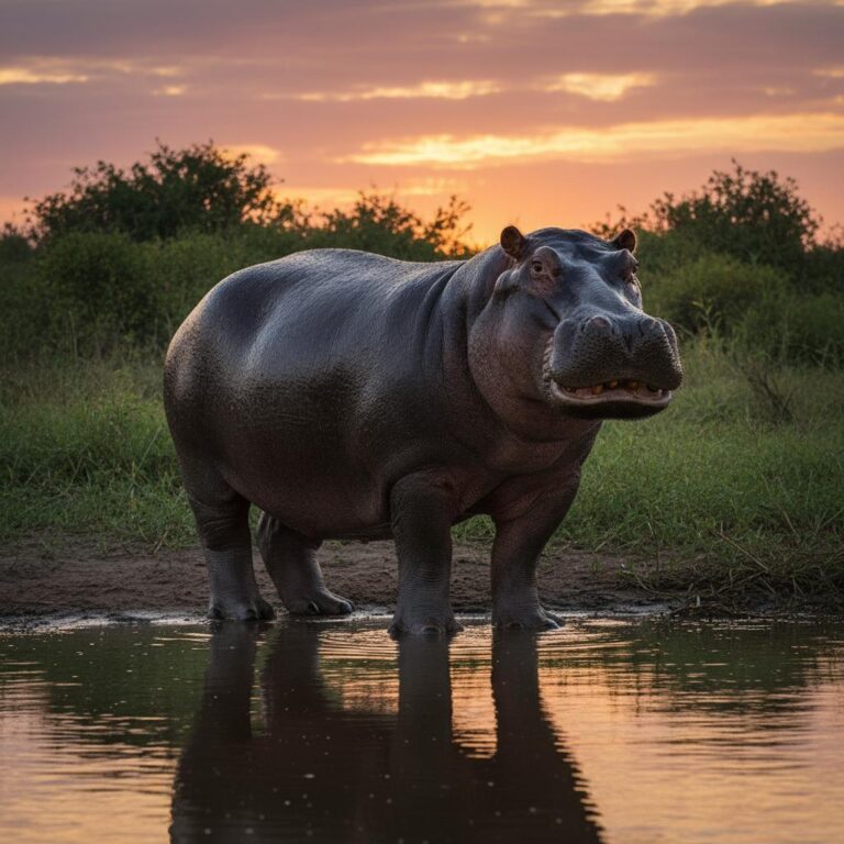 סוס אפור רץ לאורך גדת הנהר