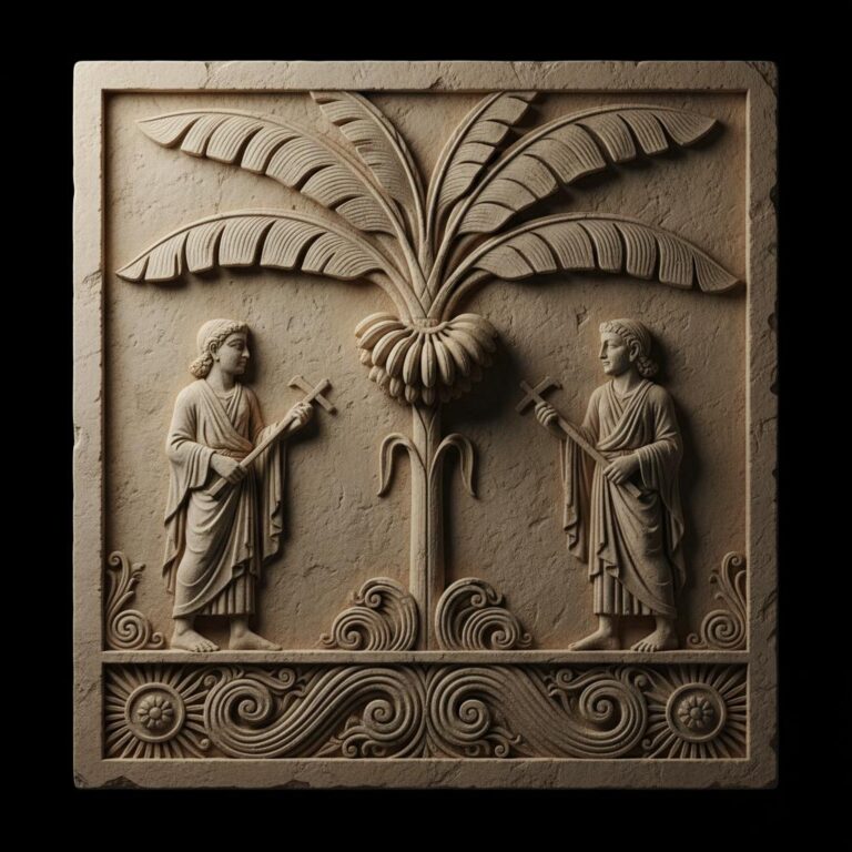 פסל שטוח בצורת דמויות מופשטות